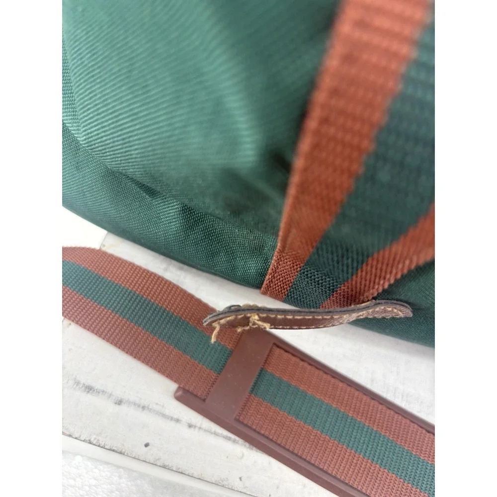 VTG Polo Ralph Lauren Fragrance Duffel Bag Green Nylon Canvas Weekender Pony 20